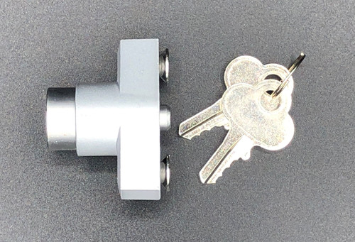 Mill Finish 1/4-20 Push Lock | With two keys and cap