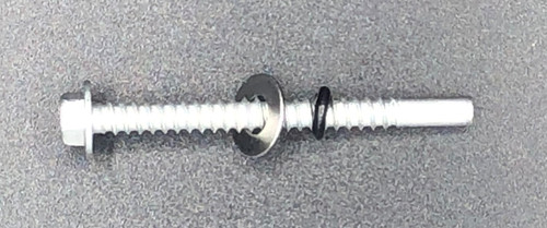 #10 x 2" Hex Washer Head screw in 410 Stainless with stainless washer