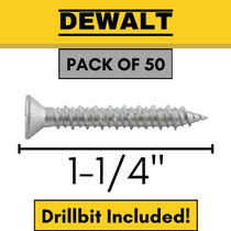 1/4" x 1-1/4" TrimFit Flat Head Masonry Anchor in 18-8 Stainless Steel