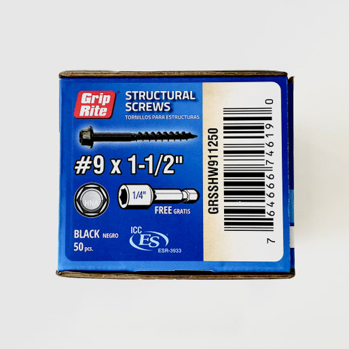 GripRite Structural Screws 9 x 1.5"