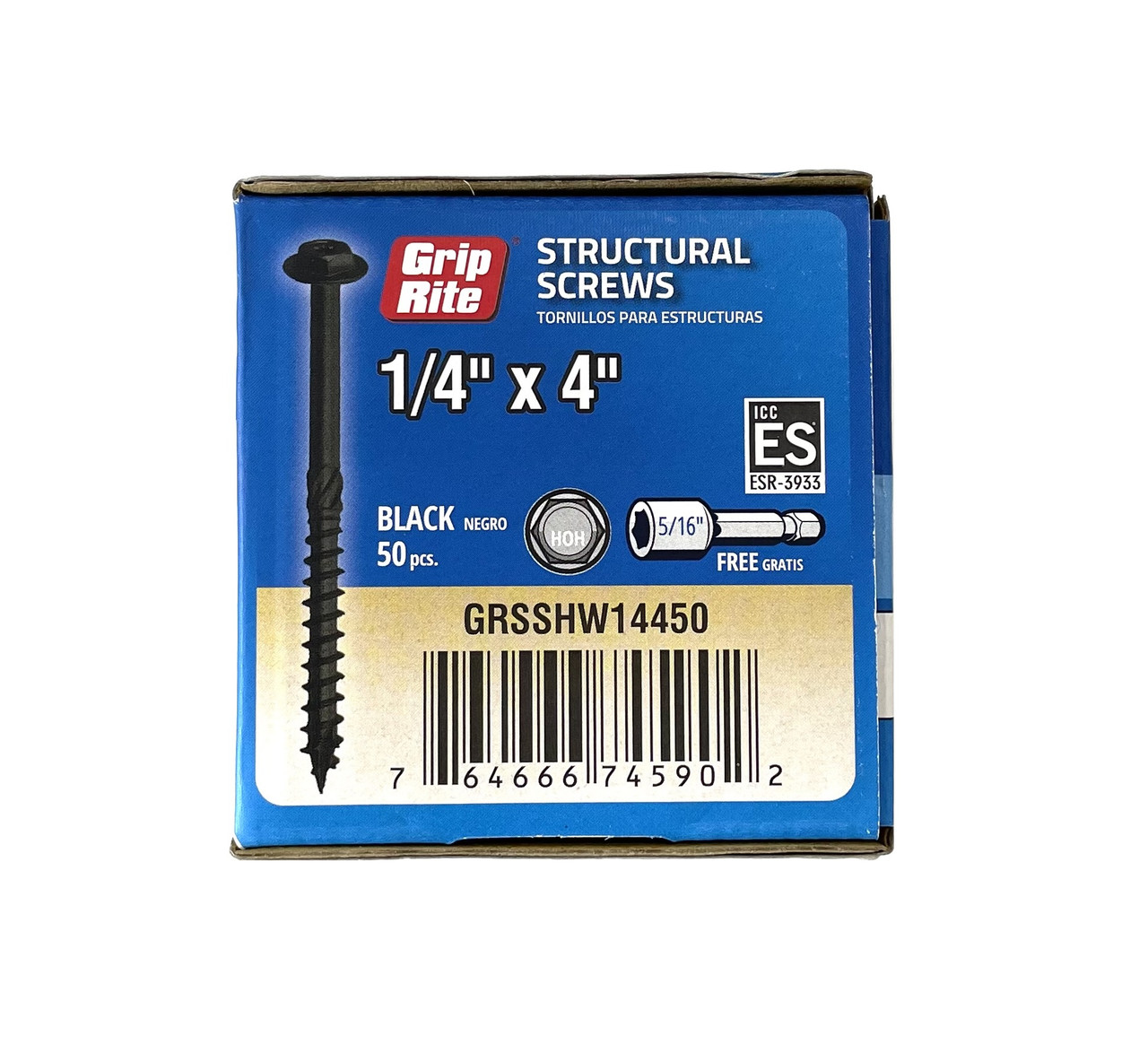 1/4 x 4" Structural Screws (50 pack) WindStorm Products®