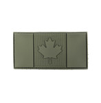 PVC Morale Patch - Canadian Flag -2"x4" - Subdued Green