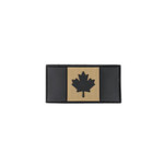 PVC Morale Patch - Canadian Flag - Coyote Brown 1.5"x3"