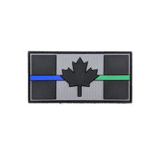 CANADA FLAG Red White THIN BLUE LINE Morale Patch CadPat POLICE Mounties Quebec 