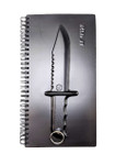 3D Knife Cover - Wire Coil Notebook (50pages) 5" X 9.5"