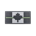PVC Morale Patch - Canadian Thin OD Line - 1.5"x3" Supporting Canadian Military