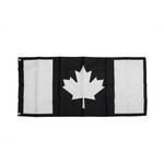 Canadian Flag - 24" x 48" - Reverse Black & White