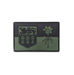PVC Morale Patch - Provincial Flag - 2"x3" - SASKATCHEWAN - Black & OD Green