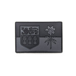 PVC Morale Patch - Provincial Flag - 2"x3" - SASKATCHEWAN - Black & Grey