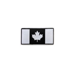Reflective Morale Patch - Canadian Flag - Grey Reflective & Black  1.5"x3" - High Visibility Reflective