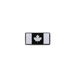 Reflective Morale Patch - Canadian Flag - Grey Reflective & Black  1"x2" - High Visibility Reflective