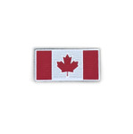 Reflective Morale Patch - Canadian Flag - Grey Reflective & Red  1"x2" - High Visibility Reflective