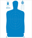B27F Blue Silhouette Target - 36"x45"  FULL Wrap-a-round Outdoor Range Targets - EMAIL FOR QUOTE
