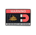 PVC Morale Patch - 2"X3" Warning Magnet (Glow-in-the-dark)