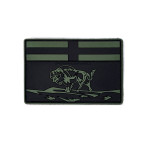 PVC Morale Patch - Provincial Flag - 2"x3" - Manitoba - Black & OD Green