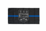 Provincial  Flag - 24" x 48" - Thin Blue Line - Quebec