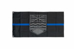 Provincial  Flag - 24" x 48" - Thin Blue Line - British Columbia