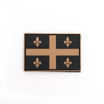 PVC Morale Patch - Provincial Flag- 2"x3"  Quebec - Black & Tan