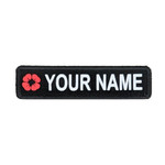 Custom Name Tag Patch - 1" X 5" Poppy
