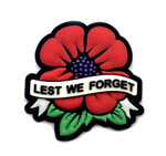 PVC Morale Patch - Poppy - Lest we forget (100% Glow in the Dark)