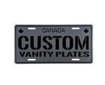 Custom Vanity Stamped Plate - 6"x12" Black & Grey