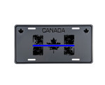 Custom Vanity Stamped Plate - 6"x12" Black & Grey - Thin Blue Line