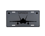 Custom Vanity Stamped Plate - 6"x12" Black & Grey - Fighter Jet