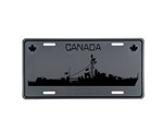 Custom Vanity Stamped Plate - 6"x12" Black & Grey - Navy Ship