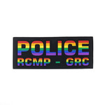 Morale Patch - PVC - POLICE 4" x 10" RCMP-GRC - Pride