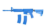 Blue Training Carbine - Plastic - AR15 Platform - Adjustable Stock - c/w 2 Detachable Magazine
