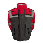 TIC OEM - 5in1 Duty Jacket - Soft Shell - Black/Red & Reflective