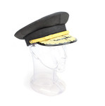 Police Forge Hat - Black Brim Double Oak Branch Rank