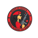 PVC Morale Patch - Queen of Hearts 3"Dia Glow in the Dark
