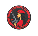 PVC Morale Patch - Lover & Fighter 3"Dia - Glow in the Dark