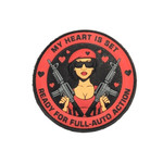 PVC Morale Patch - Full-auto Action - 3"Dia - Glow in the Dark