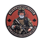 Morale Patch - Too Old to Run - 3.5"Dia - Red Background