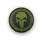 PVC Morale Patch - Circular Punisher - Military Green
