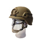 PASGT BALLISTIC HELMET (NIJ-Level IIIA) WITH RAILS - COYOTE - Call to place order 1-866-880-3359