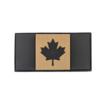 PVC Morale Patch - Canadian Flag - Coyote Brown 2"x4"