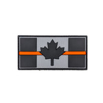 PVC Morale Patch - Canadian Thin Orange Line - 1.5"x3" Supporting Search And Rescue