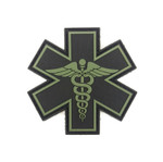PVC  Morale Patch - EMS Star of Life - Dual Snake - Black and OD Green