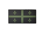 PVC Morale Patch - Provincial Flag- 2"x4"  Quebec - Black & OD Green