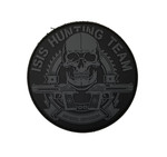 PVC Morale Patch - ISIS HUNTING TEAM - 3"Dia (Black & Grey)