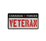 PVC Morale Patch - Canadian Forces Veteran - Red White Black 2"x4"