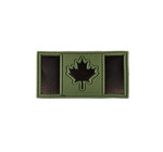 IR Morale Patch - Canadian Flag - (GEN.2) Black IR & OD green 2"x4"- Visible with Night Vision Technology