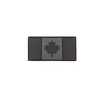 PVC Morale Patch - Canadian Flag - Black & Grey 1.5"x3
