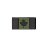 PVC Morale Patch - Canadian Flag - OD Green 1.5"x3"