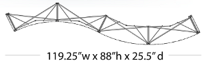 Cross Section of Premium Wave 10' Pop Up Display