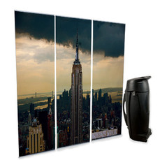 Lite Banner Stand 3 Pack with custom City graphic