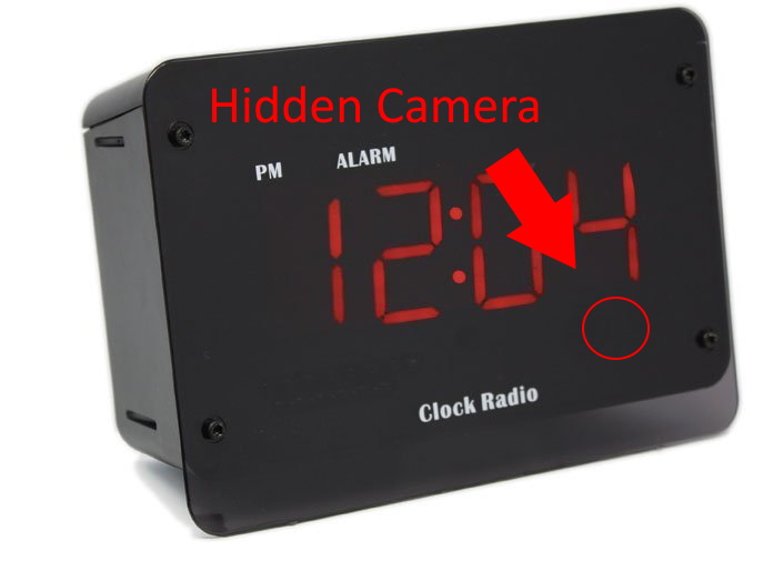 Hidden clock Radio Camera